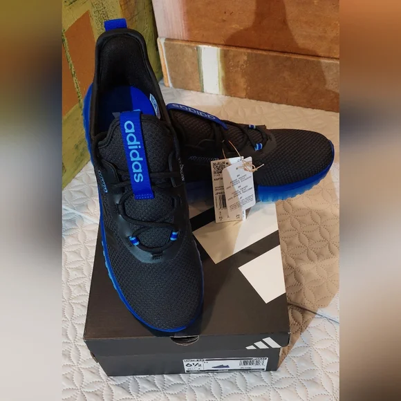 adidas Black and Blue Athletic Shoes - Picture 7 of 8